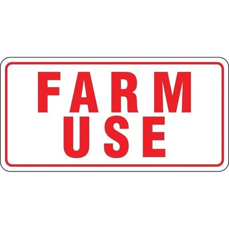 HY-KO RuralUrban Sign, Farm Use, Red Legend, White Background, Aluminum 20550